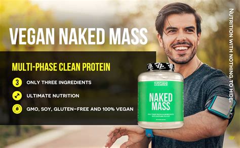 naked mass unflavored|NAKED Vegan Mass Gainer Protein Powder